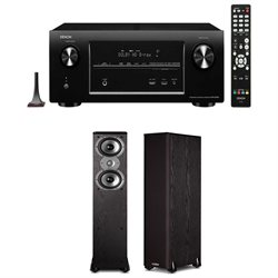 Denon AVR-X2000 In-Command 7.1 Channel 4K Ultra HD Home Theater Receiver Plus (1) Pair of Polk Audio TSi300 Floorstanding Speakers