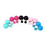 Ulike2 Hot Selling Noble Fashion Elegant Double Sided Pearl Earrings Ear Studs-5 Pairs
