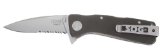 SOG Specialty Knives & Tools TWI920-CP Twitch XL Knife with Part-Serrated Assisted Folding 3.25-Inch Steel Blade and Aluminum Handle, Satin Finish
