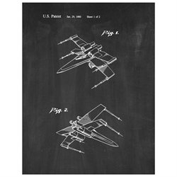 Star Wars X-Wing Fighter Patent Art Print