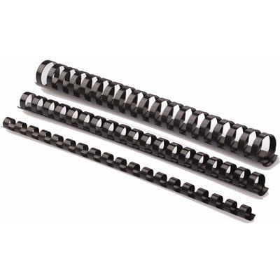 Fellowes 52325 Plastic Comb - 0.38 In - 19 Rings - 55 Sheets - Black - 100 Pcs. Plastic Binding Comb