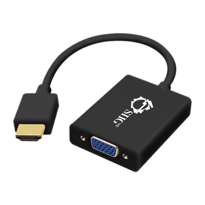 Siig Ce-h22311-s1 Hdmi To Vga Adapter Converter With Audio - Video Converter - Hdmi - Vga - Black