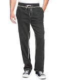 True Religion Men's Contrast StitchWide Leg Sweatpants, Black, Large