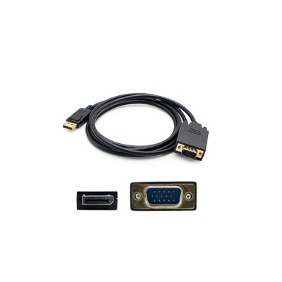 Addon Networks Disport2vgamm6b 1.82m (6.00ft) Displayport Male To Vga Male Black Adapter Cable