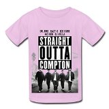 High Quality Boys & Girls NWA Straight Outta Compton Poster T-shirt Pink Size XL