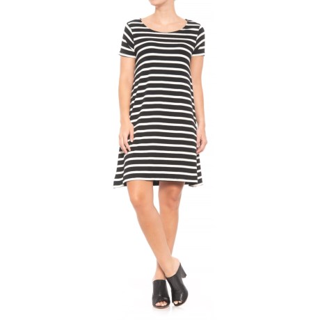 A-line Scoop Neck Dress - Short Sleeve (for Women)