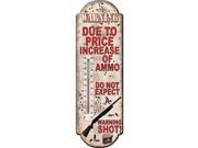 River's Edge Due To Price Increase Tin Thermometer 1393