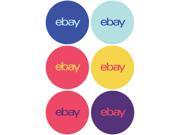 6-color, Round Ebay-branded Sticker Multi-pack 3â€� X 3â€�