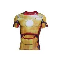 Under Armour Men's Iron Man 2 Compression Short Sleeved T-Shirt - Gold/Red/Silver