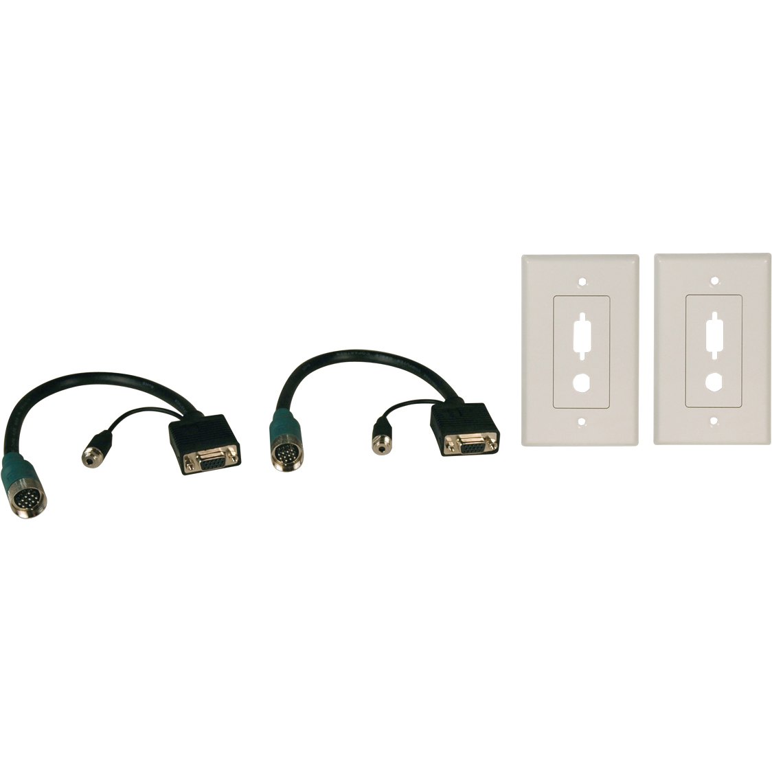 TRIPP LITE EZA-VGAAF-2 SVGA/3.5mm Connector Kit, SVGA, Wall Plate