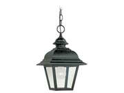 Sea Gull Lighting Single-light Bancroft Outdoor Pendant Fixture, Black - 6016-12