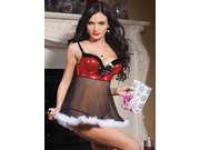 Naughty List Babydoll Lingerie Set Christmas Costumes New