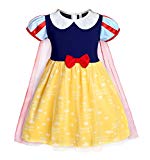 Jurebecia Little Girls Snow White Dress Girls Princess Nightgown Halloween Party Costume Dress up with Cape Size 4T