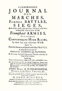 Compendious Journal Of All The Marches Famous Battles & Sieges (of Marlborough)
