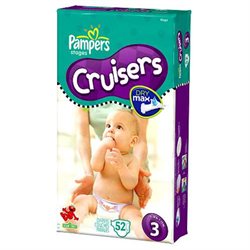 Pampers Dry Max Cruisers Diapers Mega Pack 52 Count - Size 3