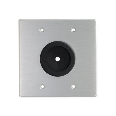 C2g 40546 Classic Series 1.5in Grommet Cable Pass Through Double Gang Wall Plate - Brushed Aluminum - Mounting Plate - Brushed Aluminum - 2-gang