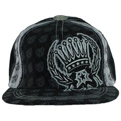 Silver Star Flex Fit Men's Embroidered Panel Hat