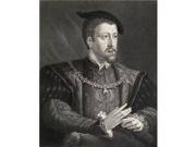 Posterazzi Dpi1858519 Charles V1500-1558 King Of Spain & Archduke Of Austria From The Book -gallery Of Portraits Published London 1833 Poster Print, 13 X 17