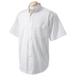 Chestnut Hill 32 Singles Short Sleeve Twill Button Down Dress Shirt