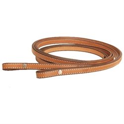 TORY LEATHER Partial Double & Stitched Bridle Leather Rein 5/8'' x 7' London