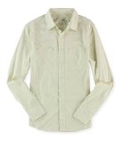 Ecko Unltd. Mens Solid-Arity Woven Button Up Shirt Eggshell Xs