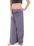 Colourful Fisherman pants by Nirvana & Papaya | Handmade Thai Trousers | Traditional Festival & Hippie Clothing | Yoga Relaxation Lounge Trousers for Women | Pregnant Clothing | Unisex (Grey)