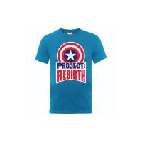 Marvel Avengers Assemble Captain America Project Rebirth Men's T-Shirt - Royal Blue
