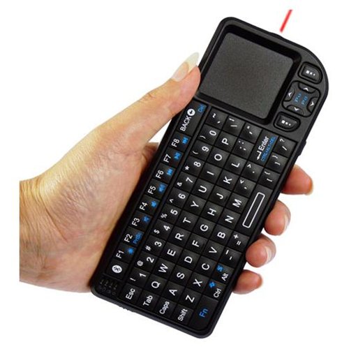 New Black Mini Wireless Cordless Bluetooth QWERTY Keyboard With Touchpad For Laptop PC Wii PS3 HTPC