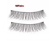 10 Pairs Of Reusable Natural And Regular Long False Eyelashes