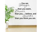 English Proverbs Wall Stickers Custom 8061 You Are Stronger Zooyoo