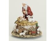 6 "joseph's Studio Kneeling Santa With Jesus Musical Christmas Figure