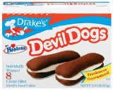 Drake's by Hostess 8 ct Devil Dogs Creme Filled Devil's Cakes 12.8 oz (Pack of 6)
