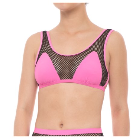 Matte Tricot Mesh Bikini Top (for Women)