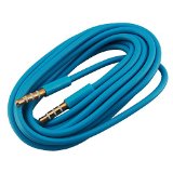 Elonbo(TM)iPhone 2M 6FT 3.5mm AUX Audio Car Stereo Adapter Cable Cord (Light Blue) For iPhone 4 4G 4S 5 5G 5C 5S 6 4.7 Iich 6 plus 5.5" iPad 2 3 4 5 Air Mini Retina Samsung Galaxy S6 Edge Plus S5 i9600 S4 IV i9500 S3 III i9300 Note 2 3 4 N7100 N9000 N9005 Note 5