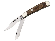 Bear & Son Mini Trapper Fold Knife, Ss Clip And Spey Blades, Heritage Walnut Han