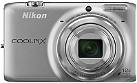 Nikon Coolpix S6500 16.2 Megapixel Compact Camera - Silver - 3" Lcd - 16:9 - 12x Optical Zoom - 4x - Optical (is) - 4608 X 3456 Image - 1920 X 1080 Video - Hdmi - Hd Movie Mode - Wireless Lan - Gps 018208263707