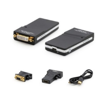 Addon Networks Usb2dvi 20.00cm (8.00in) Usb 2.0 (a) Male To Dvi-i (29 Pin) Female Black Usb Video Adapter