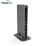 USB C Docking Station 4K, Dual Monitor Dock Compatible with Thunderbolt 3 and USB Type-C MacBook/MacBook Pro, Windows laptop, Equipped with HDMI, Mini DisplayPort, LAN, 5 USB 3.0 Ports, SD Slot, Audio