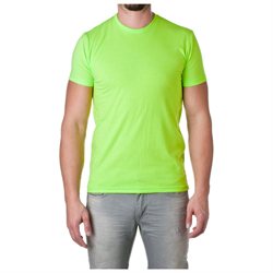 Next Level Apparel Men's Premium Cotton Blend Crewneck Shirt, Neon Heather Green, Size X-Small
