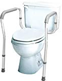 Carex Health Brands Carex Toilet Safety Frame, Steel Support Frame with Adjustable Width, for Assistance and Support Sitting and Standing while Using Toilet