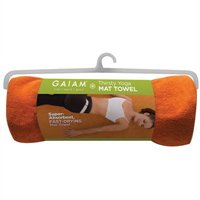 Gaiam Thirsty Yoga Mat Towel - Tangerine / Posey  By Gaiam