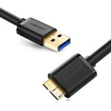 UGREEN Micro USB 3.0 Cable USB 3.0 Type A Male to Micro B Cord for Samsung Galaxy S5, Note 3, Camera, Hard Drive and More Black 6ft