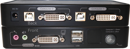 Avocent Switchview Sv130 Kvm Switch - 2 Computer(s) - 2048 X 1536 - 4 X Usb - 3 X Dvi - Desktop