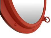 Orange Porthole Mirror 24"