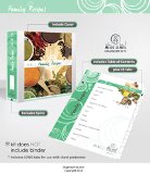 Family Recipe Organizer: LONG Index Tabs for Three-ring Binder with Cover