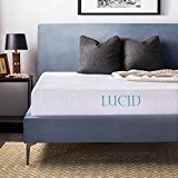 LUCID 10 Inch Gel Memory Foam Mattress - Dual-Layered - CertiPUR-US Certified - 10-Year Warranty - Queen