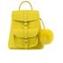 Grafea Women's Sunny Fur Pom Backpack - Yellow