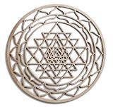Fourth Level Mfg. Designs 12" Sri Yantra, Sri Chakra, Hindu Tantra, Wooden Wall Art Hindu, Zen Buddha, Oriental Wall Art, Wooden Wall Art Decor, Sacred Geometry Art, Geometry Art, Made in USA Items