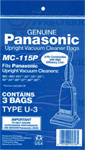 Panasonic Mc-115p 3-pack Of Upright Vacuum Bags