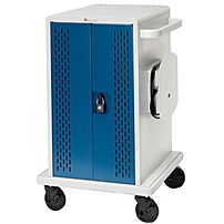 Bretford Core 36m - 4 Casters - 5&quot; Caster Size - Polypropylene, Steel - 25.3&quot; Width X 26.5&quot; Depth X 41.4&quot; Height - Concrete, Topaz - For 36 Devices Core36ms-splock